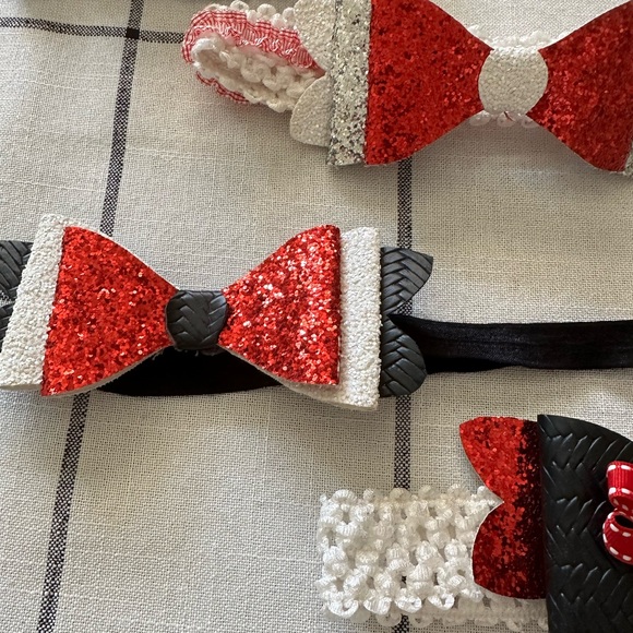 University of Georgia Black, white & red toddler hair bows/ headbands - Picture 3 of 8